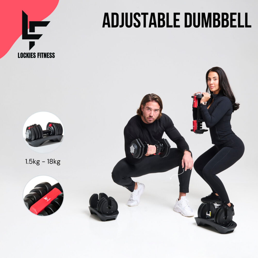 Lockies Fitness Adjustable Dumbbell 12 in 1 - Image 2