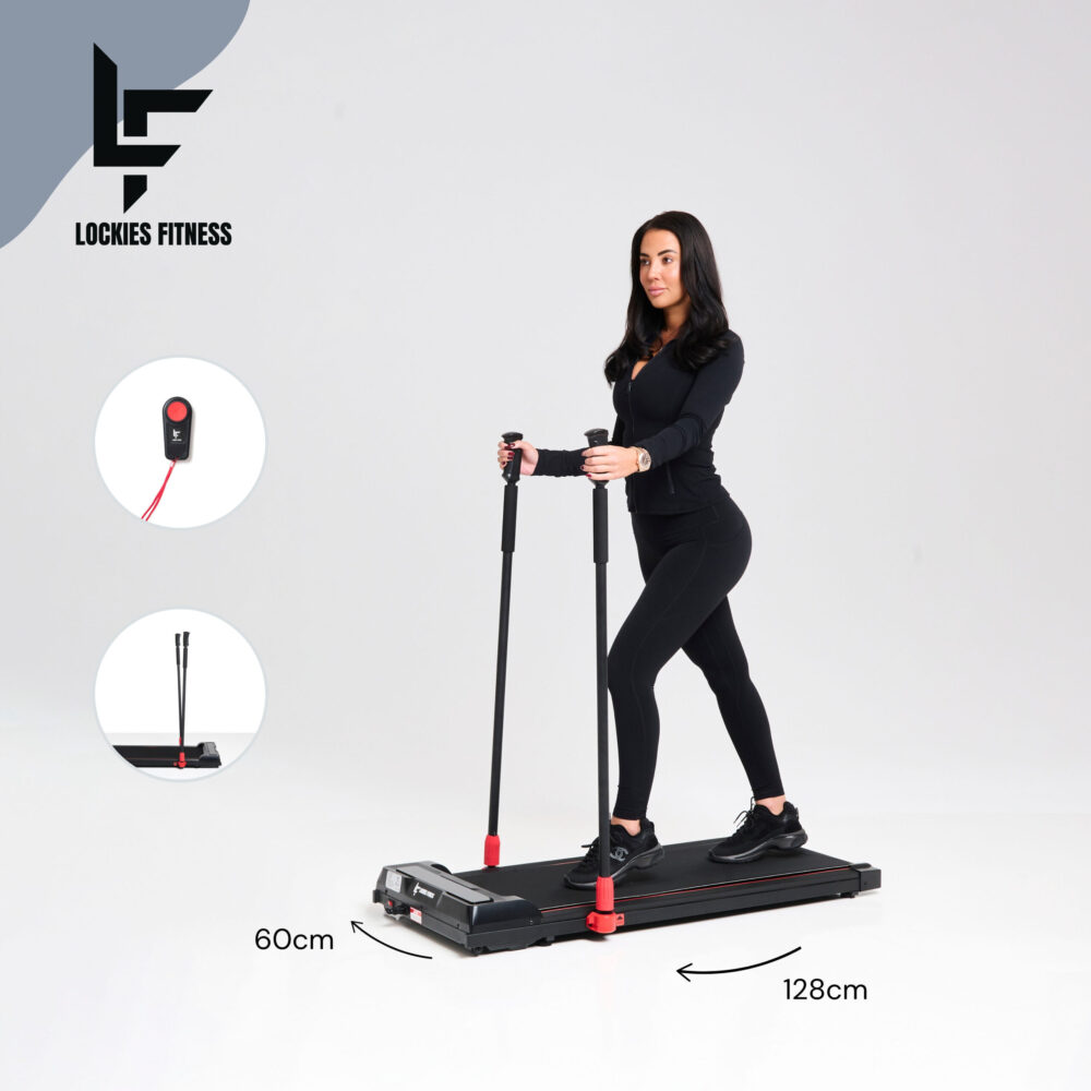 Lockies Fitness Pad Treadmill with Handles