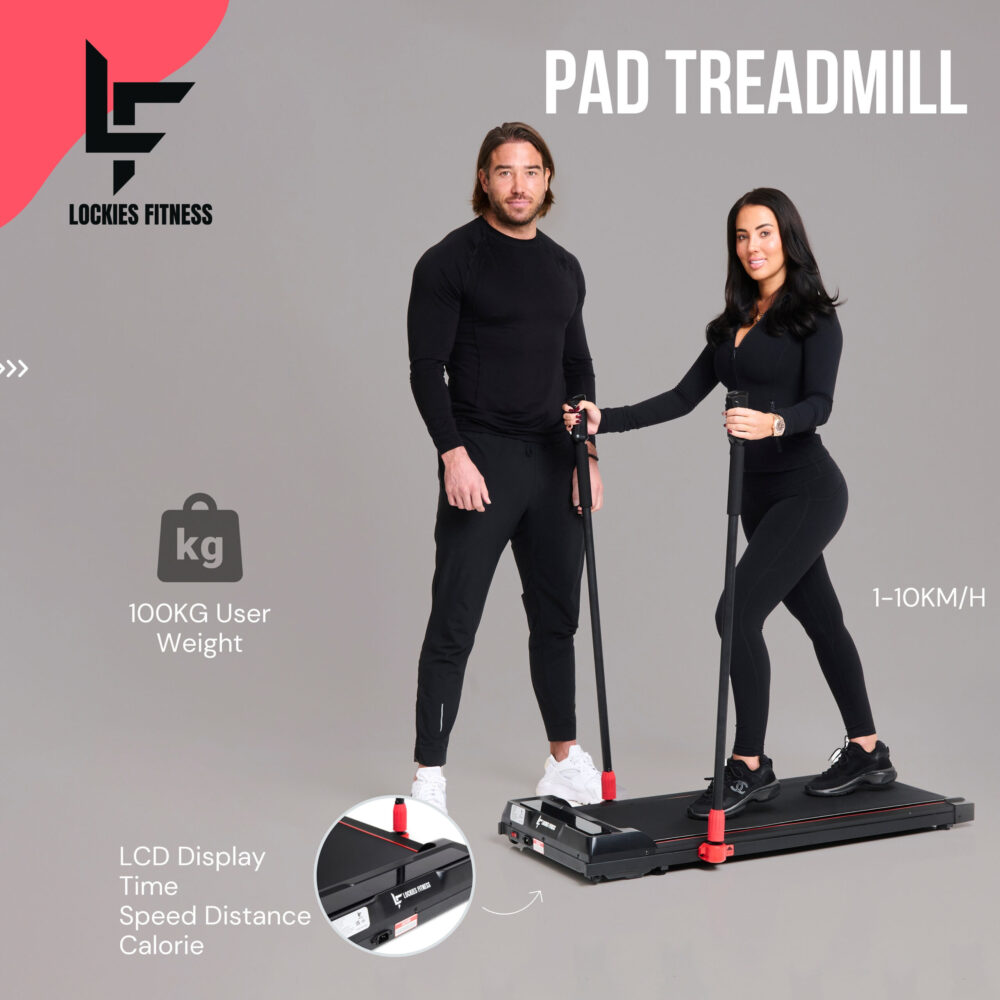 Lockies Fitness Pad Treadmill with Handles - Image 2